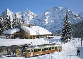 the winteregg muerren railway station panoramic trip murren switzerland