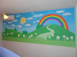 Mural Arcoiris Decoracion Infantil Paredes Mural Infantil Murales De Pared Para Ninos