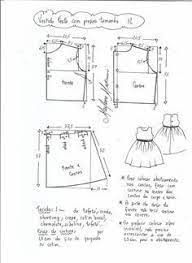 Abito con stecche e coppa. Cartamodelli Abiti Bimba Kids Patterns Baby Sewing Patterns Kids Dress Patterns