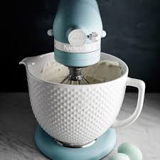 Shop kitchenaid featuring the 5 quart stand mixer in matcha green (ksm150psma)! Kitchenaid Limited Edition Heritage Artisan Model K 5 Qt Stand Mixer With Ceramic Hobnail Bowl Williams Sonoma
