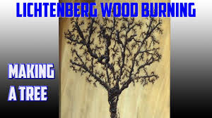 Lichteneberg Wood Burning Making A Tree Wood Burning Burning Wood With Electricity Lichtenberg