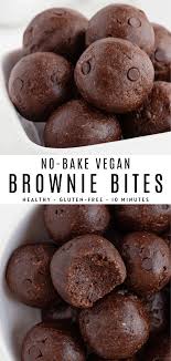 No Bake Brownie Bites Recipe Vegan Snack Recipes Easy Baking Recipes Healthy Snacks Recipes