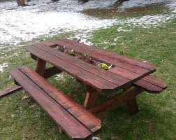 Table A Manger Interieur Exterieur Patio En Beton Avec De La Poudre Enduit Base En Acier Table Industrielle 2 1 M X 1 1 M In 2020 Picnic Table Handcrafted Coffee Table Swing Table