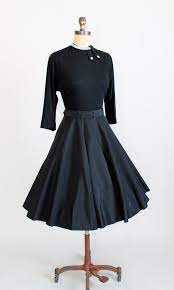 Vintage 1950s Dress 50s Black Winter Party Dress Etsy Vintage 1950s Dresses Vintage Dresses Winter Party Dress