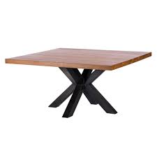 Aneissa industrial faux live edge square dining table natural. Harrington Solid Oak 150cm Square Dining Table