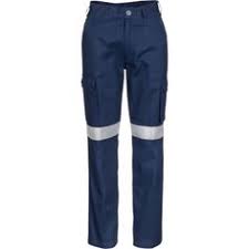 Dnc Workwear Ladies Cotton Drill Cargo Pants Flash Uniforms And Workwear Perth Reflective Tape Cargo Pants Work Wear