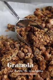 Granola Au Beurre De Cacahuetes Sans Sucre Ajoute Recette Beurre De Cacahuetes Recette Granola Maison Recettes Granola