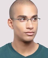 Glasses Direct ™ -Erin Rectangle Matte Black Semi Rimless Eyeglasses