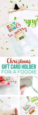 How to make a gift card holder. How To Make A Christmas Gift Card Holder For A Foodie Printable Crush