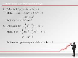 Contoh soal un turunan fungsi aljabar. Turunan Fungsi Aljabar Ppt Download