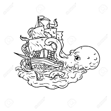 Doodle Art Illustration Of A Kraken A Legendary Cephalopod Like Royalty Free Cliparts Vectors And Stock Illustration Image 116517984 Check out our sea monster kraken selection for the very best in unique or custom, handmade pieces from our digital prints shops. doodle art illustration of a kraken a legendary cephalopod like