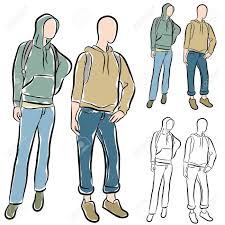 How to draw a hoodie on a person | person wearing hoodie drawing.learn how to draw a hoodie in this really easy drawing tutorial.draw a hoodie easy method. An Image Of A Students Wearing Hoodies Drawing Set Royalty Free Cliparts Vectors And Stock Illustration Image 15316277