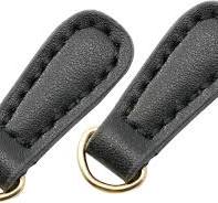 NX Garden 2pcs Genuine Leather Zipper Pulls Black Pull Strap Cord Zipper  Pullers Durable Boot Jacket Bag Purse Accessories