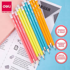 Jual Deli Eu51109 Pensil Kayu Grafit 10 Pcs Dengan Penghapus Dan Rautan Jakarta Utara Deli Stationery Tokopedia