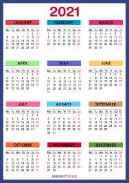 2021 Calendar With Holidays Printable Free Colorful Blue Green Monday Start Calendarzprint Free Calendars Printable Calendars Our online calendar creator tool will help you do that. 2021 calendar with holidays printable