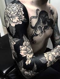 Black And White Space Tattoo Half Sleeve Visita Il Nostro Sito Templedusavoir Org Tattoo Styles Black Ink Tattoos Floral Tattoo Sleeve