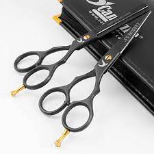 Ciseaux Salon De Coiffure Barbier Ciseaux Fins 5 5 Neuf Noir Avec Vis Doree Plus Etui Manche Pour Ciseaux Salon De Coiffure Ciseaux Barbier