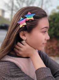 Funky Monkey Rainbow Bright Star Hair Clips For Kids