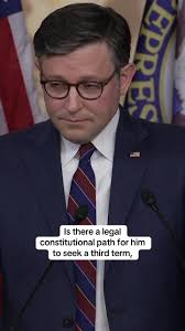 After President Trump said this weekend that he's "not joking" about  running for a third term, House Speaker Mike Johnson told reporters  Tuesday: "He's joked about it with me