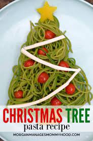 Christmas Tree Pasta Dinner Recipe Fun Holiday Food Kids Meals Food