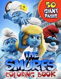 The smurfs hefty coloring page. The Smurfs Coloring Book Great Coloring Book For Kids And Fans 50 Giant Pages To Coloring 25 High Quality Images Arantes Edson 9798649085144 Amazon Com Books