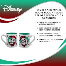5 out of 5 stars. Buy Mickey And Minnie Mouse Holiday Coffee Mugs Set Of 2 Official Disney Kitchen Accessories Christmas Drinkware For Home Bar Couples Gift Ideas Each Cup Holds 14 Ounces Online In Indonesia B08xqwk9p5