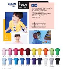 Gildan 76000b Kids Children Youth Unisex Cotton Tshirt T Shirt Wholesale