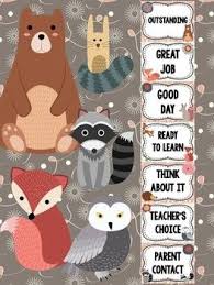 Behavior Chart Woodland Serenity Theme Behavior Clip Chart