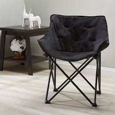 Mainstays Collapsible Square Chair Black Microsuede Walmart Com Cheap Comfy Chairs Chair Butterfly Chair