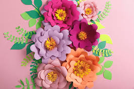 Designed by peter hewitt, freshcut paper forever flowers are stunning, life sized, pop up flower bouquet greeting cards. Top View Of Paper Flowers Green And Free Stock Photo And Image