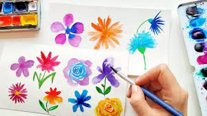 The idea is that you find the technique with which you feel more comfortable with and feel free to experiment with it. Super Easy Watercolor Flowers Ideas Loose Floral Painting For Beginner Easy Flower Painting Easy Watercolor Easy Watercolor Flowers