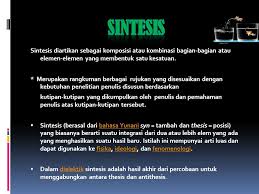 Berisi temuan penelitian sebagai sintesis antara hasil analisis data dan hasil. Sintesis Nama Kelompok Putri Laraswati Ppt Download