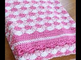 Crochet shell stitch baby blanket. Shell Stitch Shell Blanket Shell Crochet English Youtube