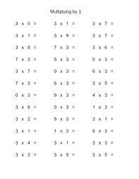 Multiplication drill worksheets and printables help early learners better comprehend multiplication. 3 X Times Table Worksheet Novocom Top
