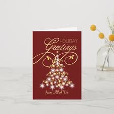 Holiday Greeting Cards From All Of Us Group Zazzle Com In 2020 Holiday Greeting Cards Business Holiday Cards Holiday Greetings