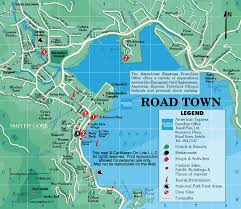 Road Town Map Tortola British Virgin Islands