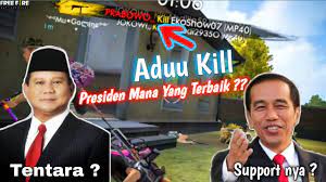 Pas saat direkam, eh ternyata ada jokowi main free fire, nickname nya jokowi897. Presiden Versi Free Fire Duo Maut Jokowi And Prabowo Youtube