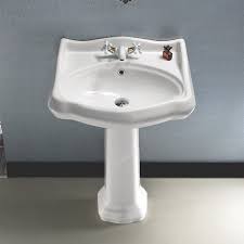 white ceramic pedestal sink