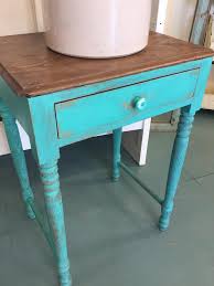 Turquoise Painted Side Table Painted Side Tables Turquoise Painting Furniture