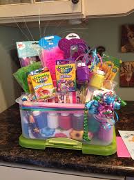 Arts And Crafts Birthday Gift In 2020 Craft Gift Basket Kids Gift Baskets Christmas Gift Baskets
