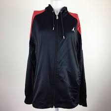 Air Jordan Hoodie Black And Red Nike Jordan Cp3 Mens Medium Dri Fit Red Black Zip Track Jacket Hoodie Jumpman Nike Coatsjackets Michaeljordan Nike Air Jordans Hoodie Jacket Fashion