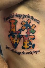 This tattoo design matches the body skin color to bring the captivating and classy look. Autismawareness In Tattoos Search In 1 3m Tattoos Now Tattoodo
