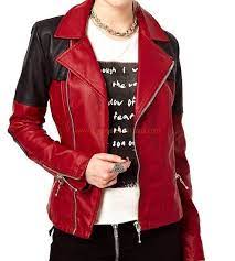 Handmade Women Leather Jacket Red And Black Color Leather Jacket Leather Jacket Style Leather Jackets Women Red Leather Jackets Women