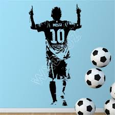 Wxduuz Design Messi Figure Wall Sticker Vinyl Diy Home Decor Football Star Decals Soccer Athlete For Kids Room Wall Sticker B459 Kids Room Wall Stickers Lionel Messi Messi