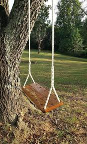 Wood Tree Swing Solid Oak Personalized Seat Wedding Couples Oldschool Wood Tree Swing Tree Swing Wood Tree