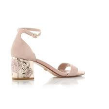 Maygo Rose Embellished Block Heel Sandal Blush Dune London Wedding Sandals Heels Block Heels Sandal White Sandals Heels