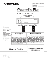 Power awning pro receiver pdf manual download. Dometic Weatherpro Plus Electronic Control Kit 3311203 Xxx Control System Operating Manual Manualzz