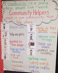 community helpers anchor chart social studies communities