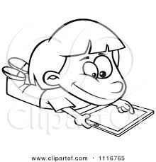 Maybe you would like to learn more about one of these? Cartoon Of An Outlined Girl Using An Ipad Tablet Computer Royalty Free Vector Clipart By Toonaday 1116765