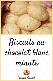 Biscuits Au Chocolat Blanc Minute La Recette Facile En 2020 Recette Facile Recette Recettes De Cuisine